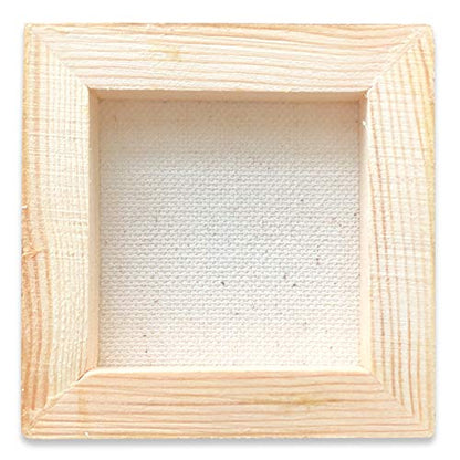 LWR CRAFTS Mini Stretched Canvas 3" X 3" Pack of 12 - size: 3"x3"x12