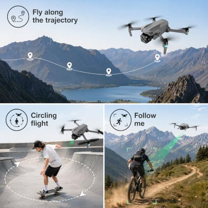 GPS Drones with Camera for Adults EIS 4K Video, 8K Photo, 60Mins Flight - color: MX02-2B
