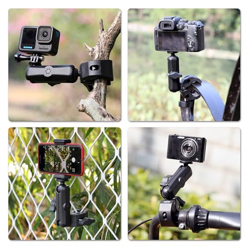 SOONSUN Heavy-Duty Super Clamp Mount for Insta360 and GoPro Action Cameras