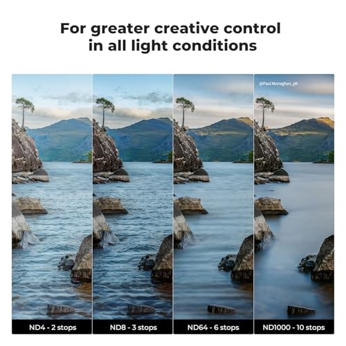 K&F CONCEPT 52mm Fixed ND4 ND8 ND64 ND1000 Lens Filters Kit - size: 52mm