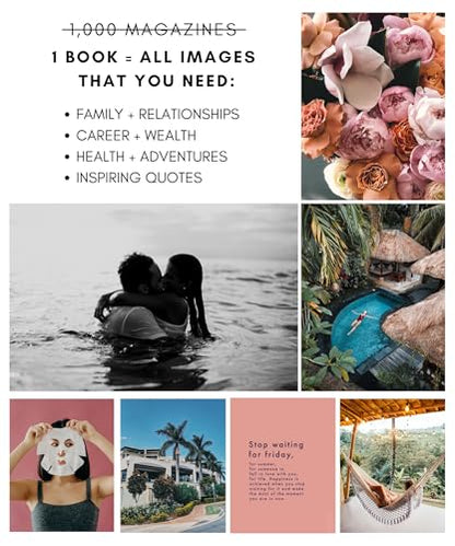 Lamare Vision Board Book -1000+ Images, Vision Board Supplies for Women - style: New Release
