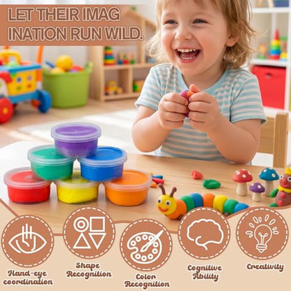 VioraWhite 48 Pcs Air Dry Clay Bulk 1.6lb Modeling Clay Kit,Multicolor - color: Multicolor