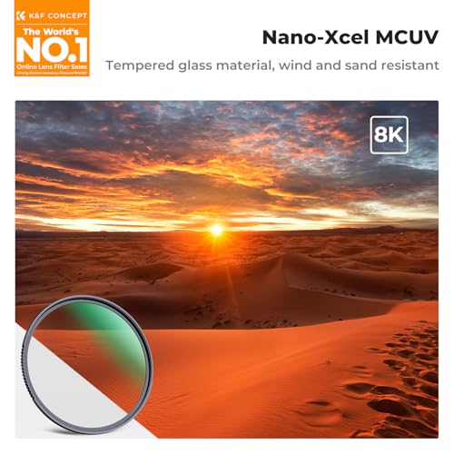 K&F CONCEPT 43mm MC UV Protection Filter Shockproof Tempered Optical Glass - size: 43mm