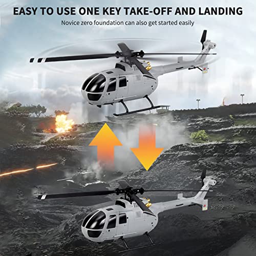 GoolRC C186 Remote Control Helicopter Remote Control Drone Single Propeller Without Ailerons 6-axis Gyro Stabilization Remote Control Airplane Altitude Hold s Adults Gray