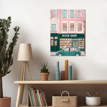 DAZZLEDOTS Diamond Art Kit for Adults, Pink Book Shop Diamond Painting - color: DT110