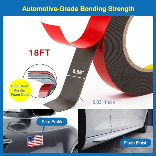 Tapsi Heat Resistant Double Sided Tape Heavy Duty, 0.98" x 18FT