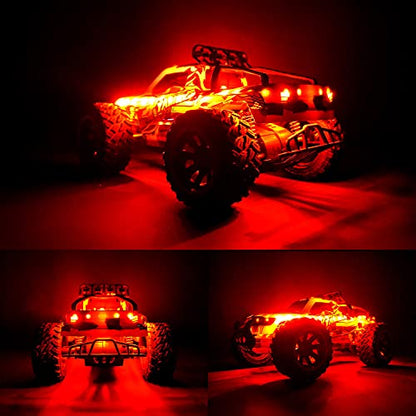 Waterproof LED Light Strips for RC Cars Trucks Airplanes Boats Drones Fixed Wing AR Wing Model Underglow Light (Red) - color: Red