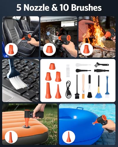 Electric Air Duster, 280000RPM Brushless Motor Cordless Blower