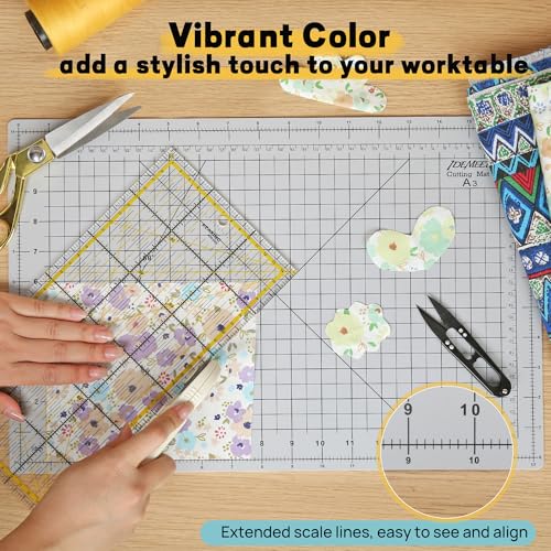 Self Healing Cutting Mat 18" x 12", A3 Double-Sided for Sewing & Quilting - color: Slate Gray, size: A3:18‘’x12‘’