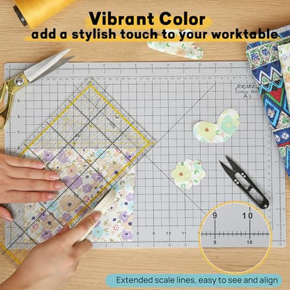 Self Healing Cutting Mat 18" x 12", A3 Double-Sided for Sewing & Quilting - color: Slate Gray, size: A3:18‘’x12‘’