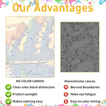 Bettle Paint by Numbers Kit for Adults, 16x20 inch - color: Beetle
