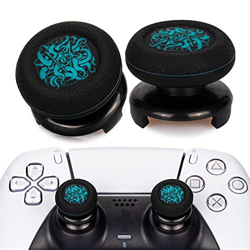 FPS Thumbstick Extender & Printing Rubber Silicone Grip Cover 2 Sets for PS5 & PS4 Controller (Deep Sea Demon Tentacle) - color: 17