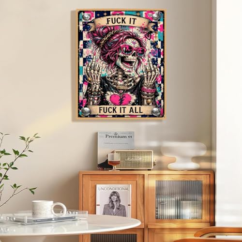Skull Diamond Art Kits for Adults Funny Diamond Painting Kit for Beginner - color: DP04821
