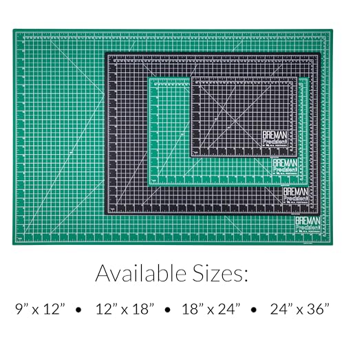 Breman Precision Large 24x36 Green Cutting Mat, Self Healing Cutting Board - color: Green/Black, size: 24x36