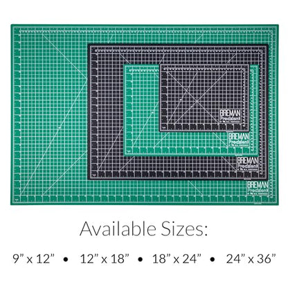 Breman Precision Large 24x36 Green Cutting Mat, Self Healing Cutting Board - color: Green/Black, size: 24x36