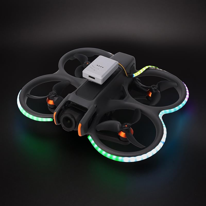 Dazzle Color Light Strap For DJI NEO/AVATA Drone Night Flight Light Strap Lamp Belt Light-Emitting Flying Warning Light Strip Drones Accessories (Pushbutton version)