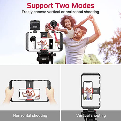 ULANZI U Rig Pro Smartphone Video Rig, Filmmaking Vlogging Case Phone Video - color: Black