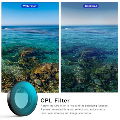 Haoge CPL Polarizer Filter for DJI Osmo Nano,Multi Coated HD Optical Glass Filter,Ultra Slim Aluminum Frame with Screen Protector - style: NA-CPL