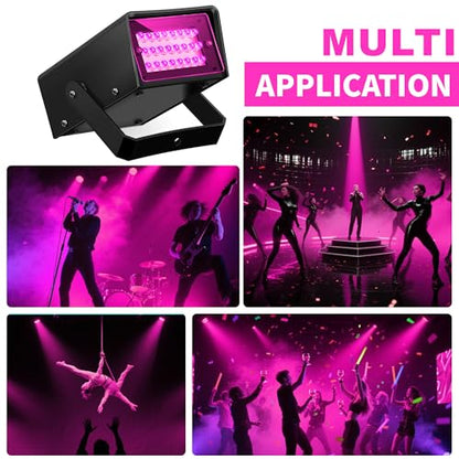 ENUOLI Mini LED Strobe Light Pink Color 24 Super Bright LED Party Light - color: Pink