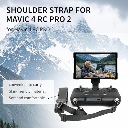 Remote Control Sunshade for DJI Mavic 4 RC Pro 2 Remote Control Silicone Case Sleeve/Controller Screen Protector & Adjustable PU Neck Strap & Standard Lanyard Screw Accessories - size: 11*33