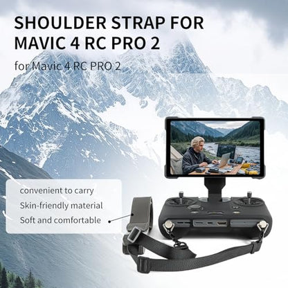 Remote Control Sunshade for DJI Mavic 4 RC Pro 2 Remote Control Silicone Case Sleeve/Controller Screen Protector & Adjustable PU Neck Strap & Standard Lanyard Screw Accessories - size: 11*33
