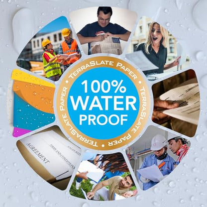 TerraSlate Copy Paper Waterproof Laser Printer, Rain Weatherproof, 5 Mil, 8.5x11-inch, 500 Sheets - size: 500 Sheets