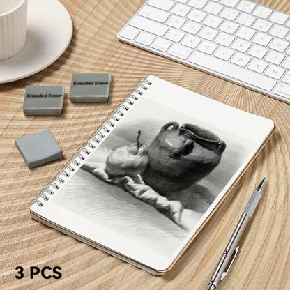 3PCS Sandpaper Pencil Sharpeners with Kneaded Eraser for Artists
