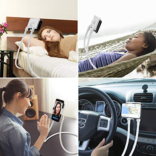 B-Land Cell Phone Holder, Universal Lazy Bracket DIY Mobile Phone Stand - color: White