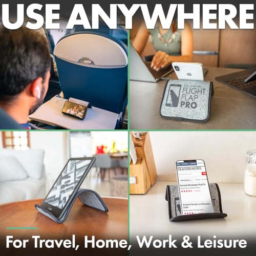 Flight Flap Airplane Phone Holder - Foldable Phone Stand for Plane Travel - color: PRO, size: Large