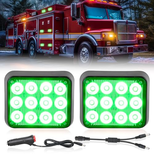 Nilight 12LED Magnetic Wireless Trailer Lights 2PCS Green - color: 12LED Green