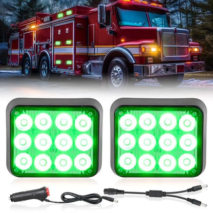 Nilight 12LED Magnetic Wireless Trailer Lights 2PCS Green - color: 12LED Green