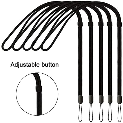 Foshine Lanyards 5pcs Adjustable Length Neck Office Lanyard - color: 5 Black