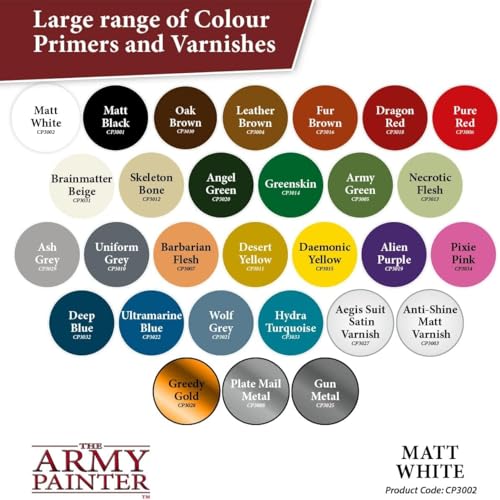 The Army Painter, Colour Primer Matt White, 400 ml acrylic spray - color: Matt White