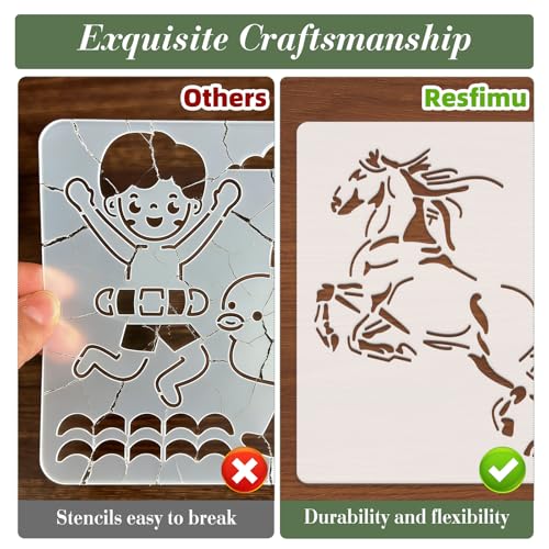 Horse Stencils for Crafts Reusable 15Pcs Art Painting Stencil - color: Horse