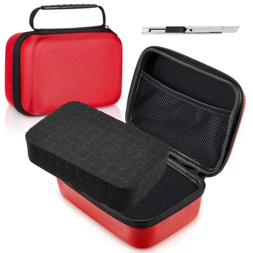 Relaxweex Hard Case with Foam, 7.1 X 4.7 X 3.1 Inch, Red - color: Red, size: 7.1 x 4.7 x 3.1 inch