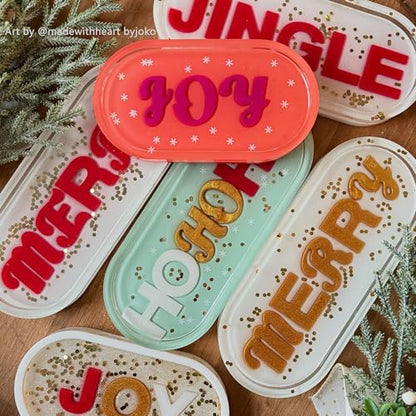 2 Pcs Oval Resin Tray Molds, Silicone Coaster Mold for Epoxy - color: Oval