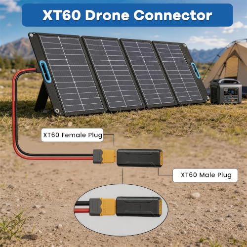 2 Pcs XT60 Drone Connector XT60 Male Plug to Male Plug Model Airplane Adapter for Drones,Lithium Batteries,Model Aircraft etc (Male to Male)