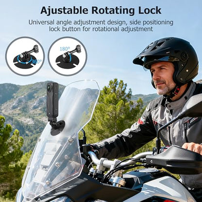 Flexible Adhesive Helmet Mount for Insta360 X6 X5 X4 Air GO Ultra