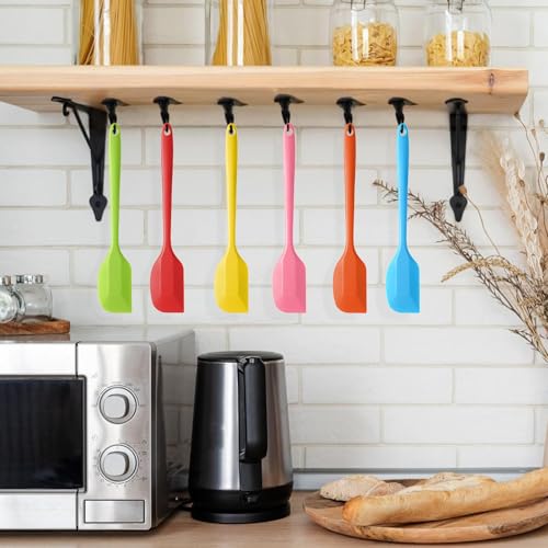 JJUNW 24 Pieces Small Silicone Spatulas, 8.3 inch 6 Colors - size: 8.26"L x 1.37"W