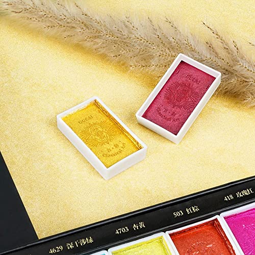 Paul Rubens Watercolor Paint Set, 36 Classical Glittery Colors Solid Paints - color: 36 glitter colors