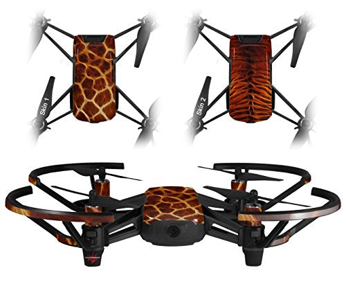 Skin Decal Wrap 2 Pack Compatible with DJI Ryze Tello Fractal Fur Giraffe Drone NOT Included
