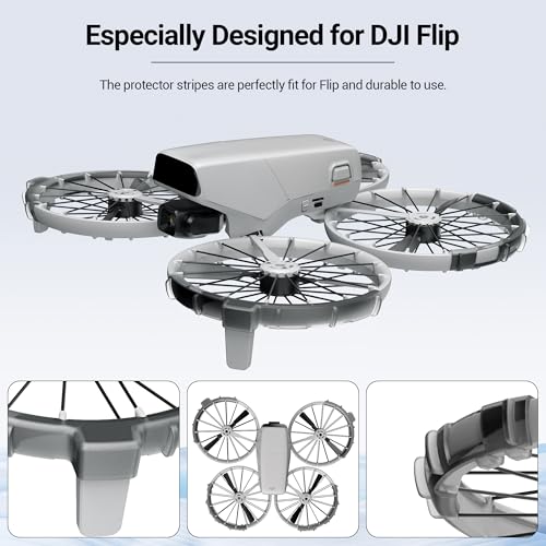 CYNOVA Propeller Guard Protector for DJI Flip, Propeller Collision Protection Ring for DJI Flip Drone Accessories, Flip Propellers Bezel Anti-Collision Protectors Prop Frame Cover Guards (grey)