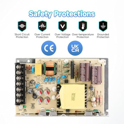 BTF-LIGHTING Power Supply DC12V 150W UL Recognized Component for LED Strip - size: 12V150W