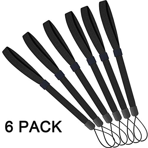 AMUU Adjustable Wrist Lanyards Strap String 6 Pack Black Flashlight - color: 6 Pack-black