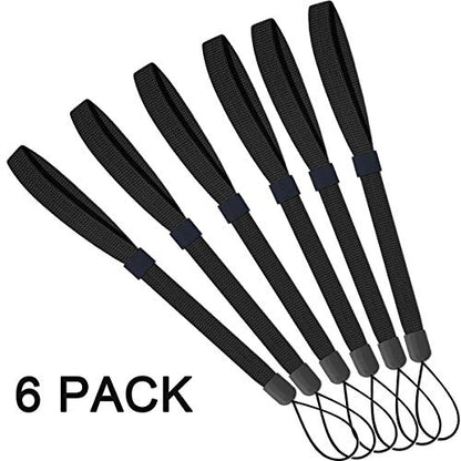 AMUU Adjustable Wrist Lanyards Strap String 6 Pack Black Flashlight - color: 6 Pack-black