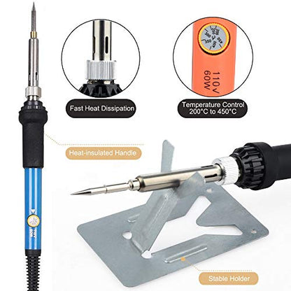 Wood Burning Kit, WoodBurning Tool Adjustable Temperature for Adult - color: Bue