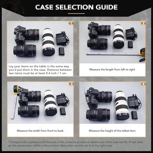 Lykus HC-5120 Hard Case with Wheels and Foam, Inner Size 18.98*10.24*6.3in - size: HC-5120