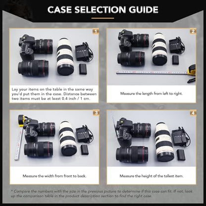 Lykus HC-5120 Hard Case with Wheels and Foam, Inner Size 18.98*10.24*6.3in - size: HC-5120