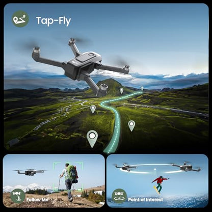 WeFone WF30 Foldable 4K Camera GPS Drone Adult Beginners Brushless Black - style: drone