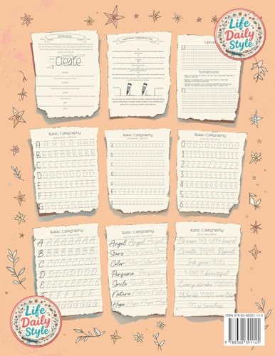 Monoline Calligraphy: A Creative Lettering Practice Book for Beginners - Master Hand-Lettered Design with Simple, Mindful Strokes and Daily Calligraphy Exercises (Calligraphy Workbooks)